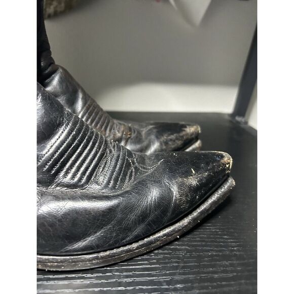Lucchese 1883 Snip Toe Cowboy Boots Mens Size 8 D Black Leather - Picture 9 of 16